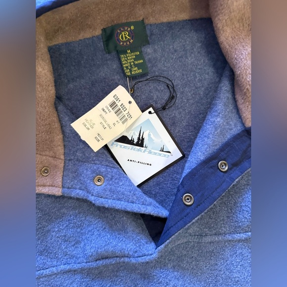 CR Club Room Sweater Mens Blue Sweater Fair Isle Winter Crew Neck Lightweight M - Picture 12 of 16